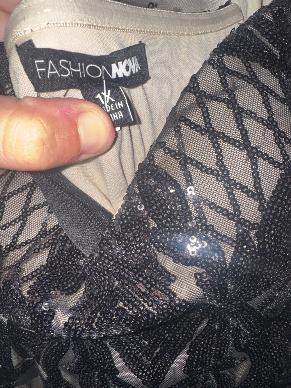 Fashion Nova Black Sequin Embellished Maxi Dress - Picture 4 of 4